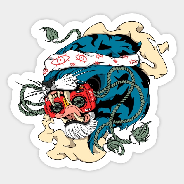 Blind Tiger Sticker by K2Gproject